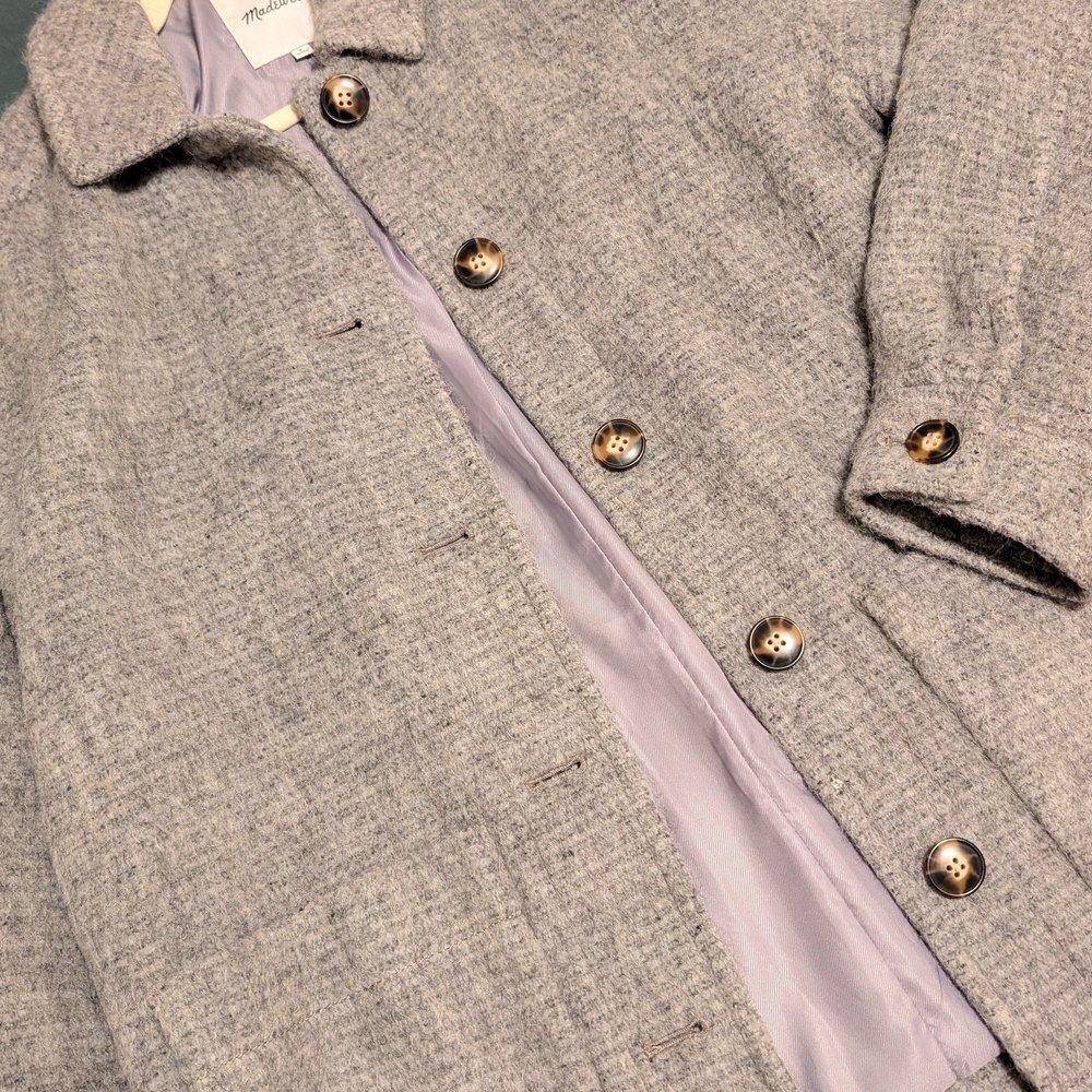 Madewell Grey Walton Shirt Jacket in Small - Picture 9 of 10